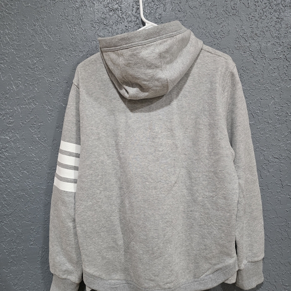 Thom Browne Gray Knit Hoodie - Picture 4 of 5